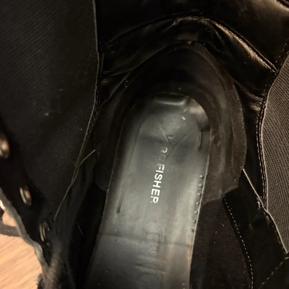 Marc Fisher Black Platform Combat Boots - Picture 6 of 8